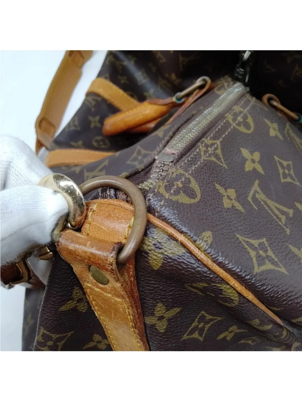Authentic Vintage Louis Vuitton Keepall Bandouliere 55 Monogram Travel Duffle
